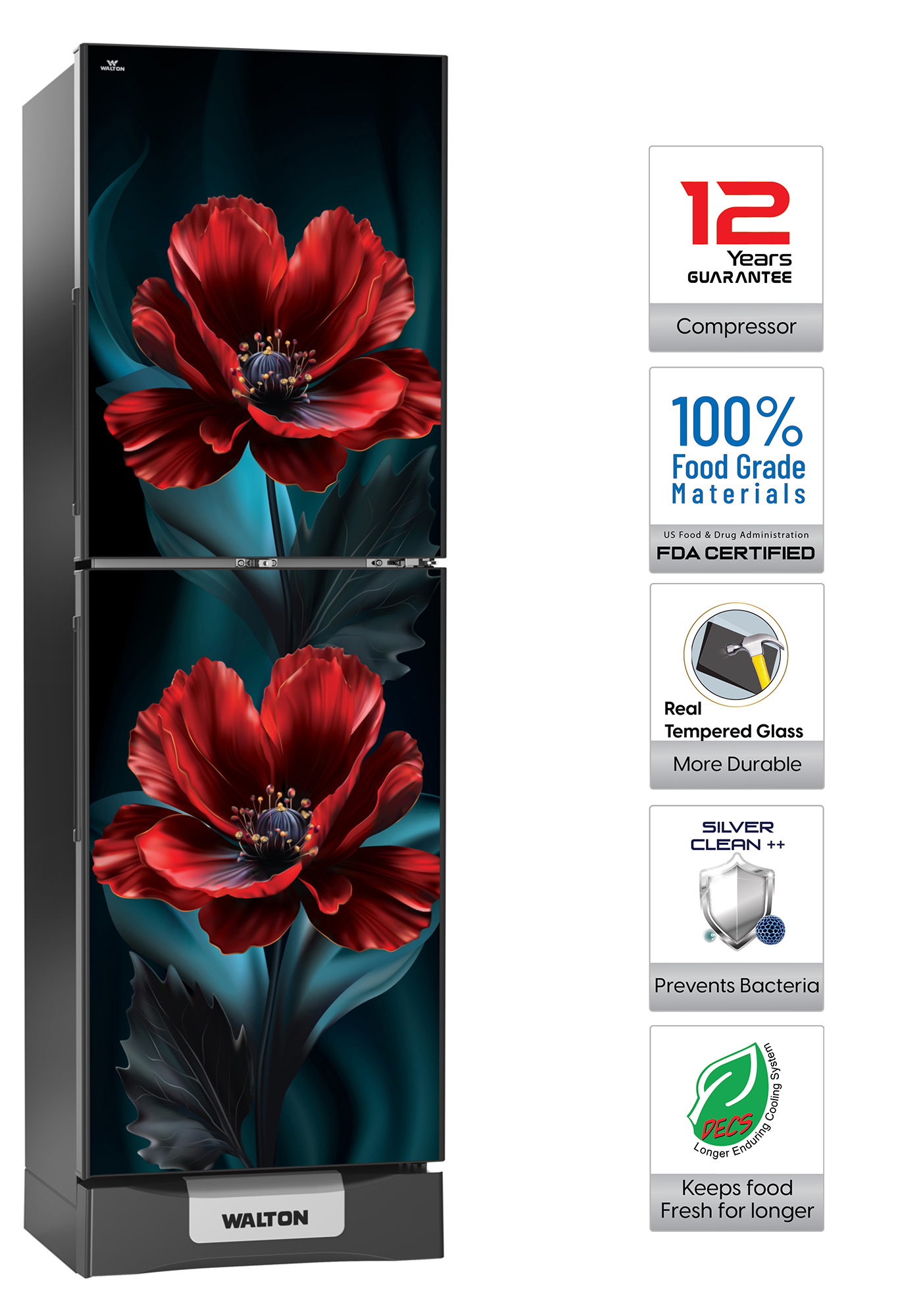 Walton Direct Cool Refrigerator 250L | WFB-2E0-GDXX-XX