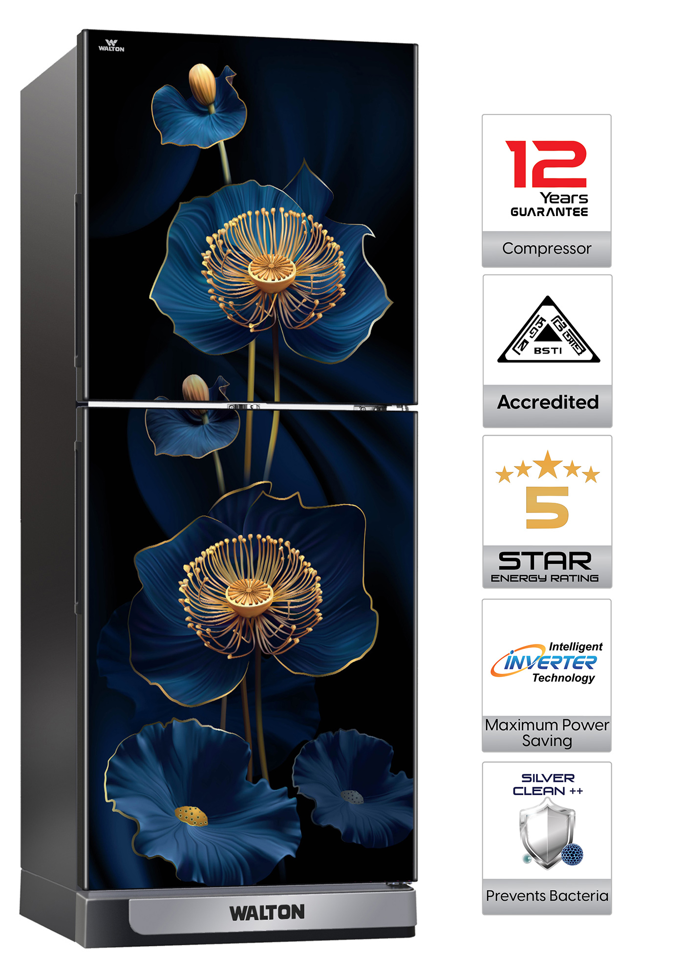 Walton Direct Cool Refrigerator 348L | WFC-3D8-GDXX-XX (Inverter)