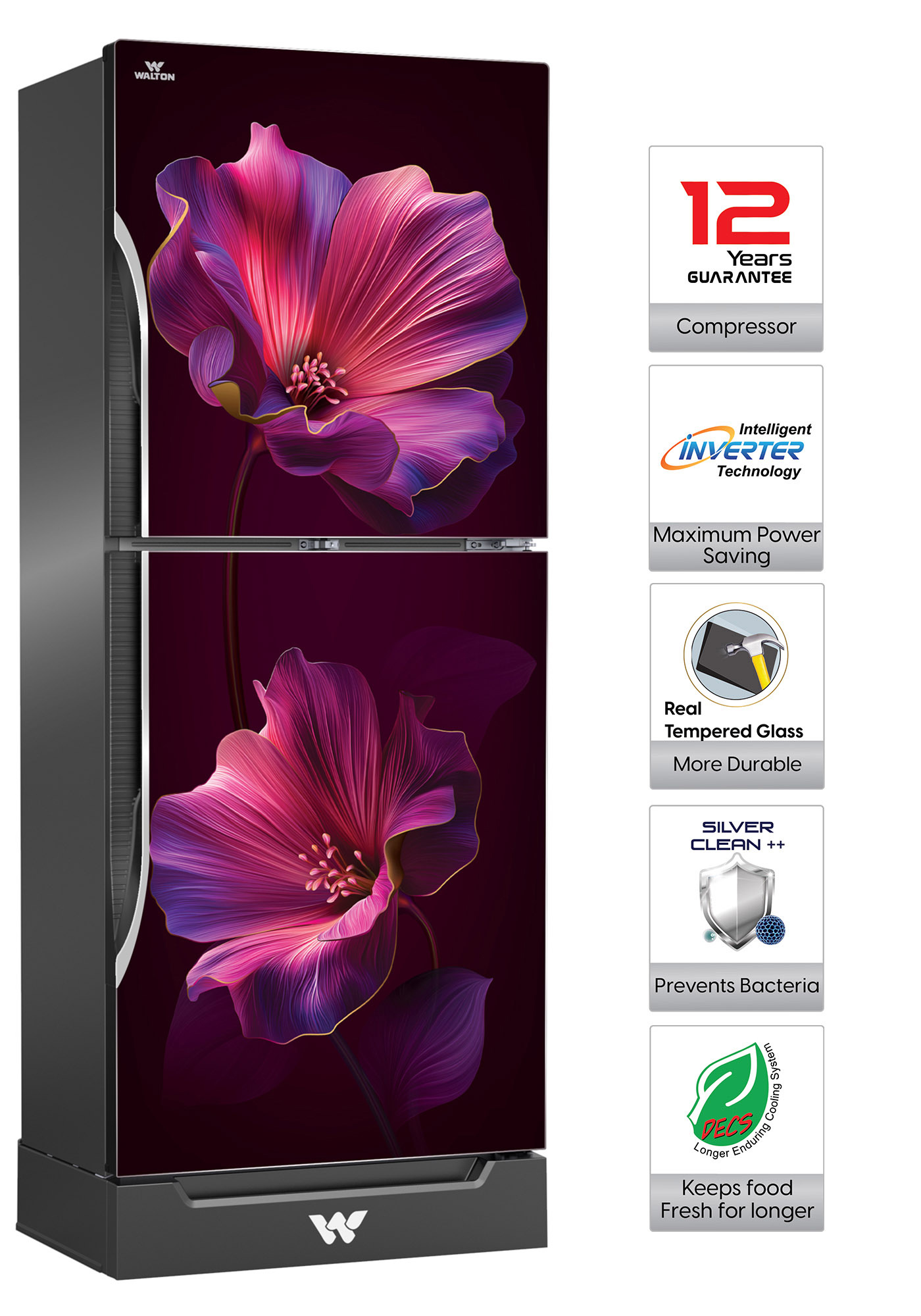 Walton Direct Cool Refrigerator 358L | WFE-3E8-GDXX-XX